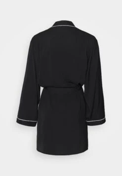 Anna Field Amanda Satin Dressing Gown - Badjas - Black -Anna Field Winkel 02d6ba585165492c8f07ab44f0a3d177