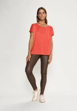 Mos Mosh Kay Tee - T-Shirt Basic - Burnt Ochre 8 Mos Mosh Kay Tee - T-Shirt Basic - Burnt Ochre -Anna Field Winkel 132af43fc973462987f502d6b8e9e892