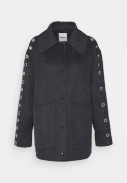 Sandro Oversize Double Face Coat With Eyelet - Halflange Jas - Gris Foncé -Anna Field Winkel 13963862ff48403fb85fab9c95e3afa2