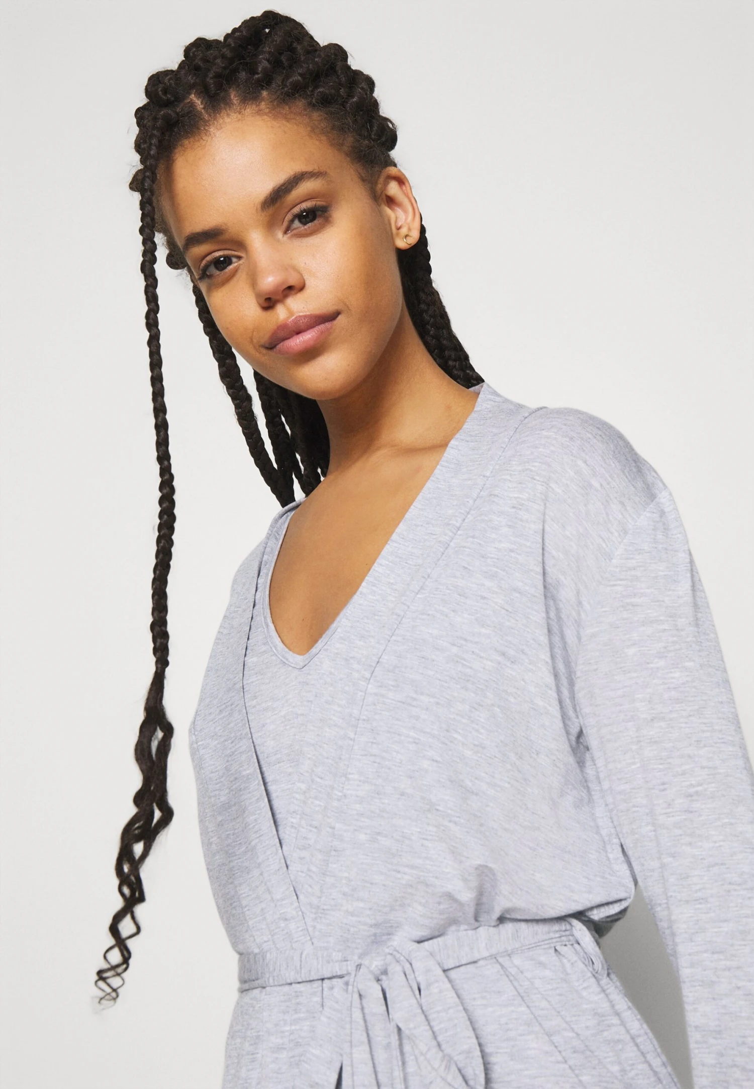 Anna Field 3 Piece Jersey- Pyjama - Mottled Light Grey 8 Anna Field 3 Piece Jersey- Pyjama - Mottled Light Grey - Afbeelding 6