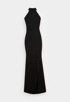 Halter Neck Maxi Dress - Galajurk - Black