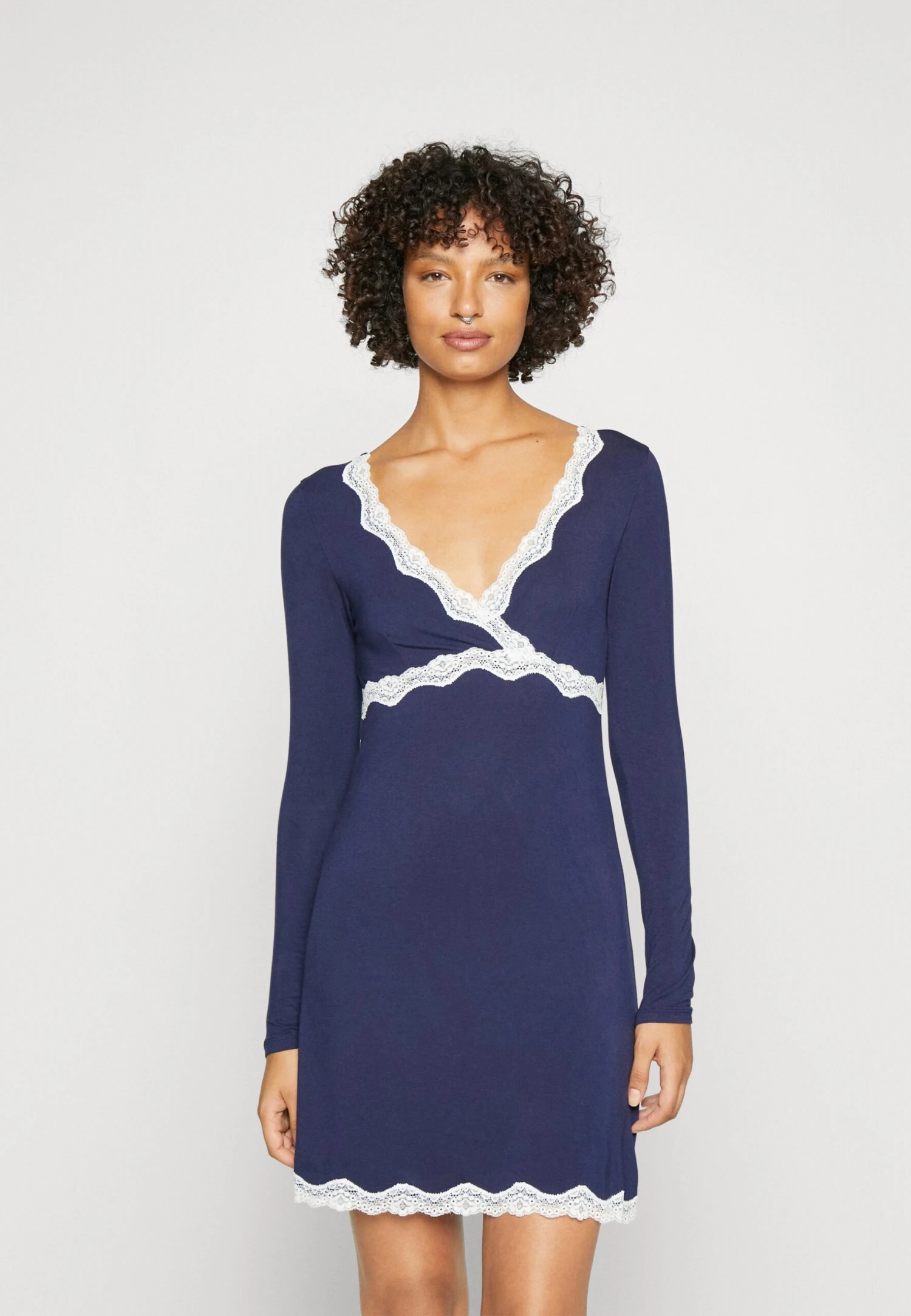 Anna Field Nachtjapon - Dark Blue 3 Anna Field Nachtjapon - Dark Blue