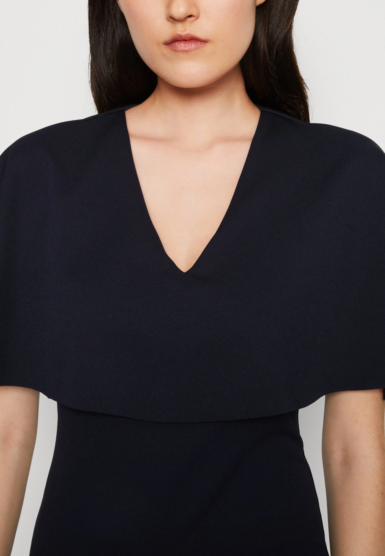 Wal G Ronny Cape Midi - Jerseyjurk - Navy Blue 8 Wal G Ronny Cape Midi - Jerseyjurk - Navy Blue - Afbeelding 6