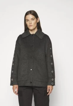 Sandro Oversize Double Face Coat With Eyelet - Halflange Jas - Gris Foncé -Anna Field Winkel 70081d47288d4c67b74fa81512952017