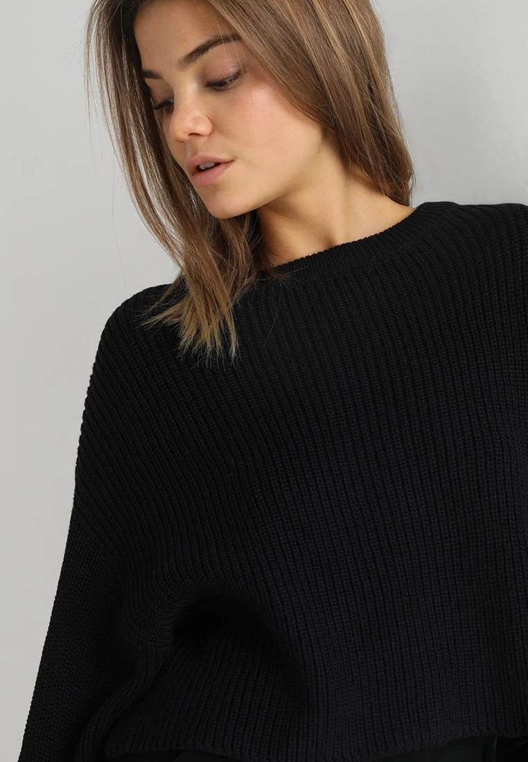 Even&Odd Cropped Jumper - Trui - Black 6 Even&Odd Cropped Jumper - Trui - Black - Afbeelding 4