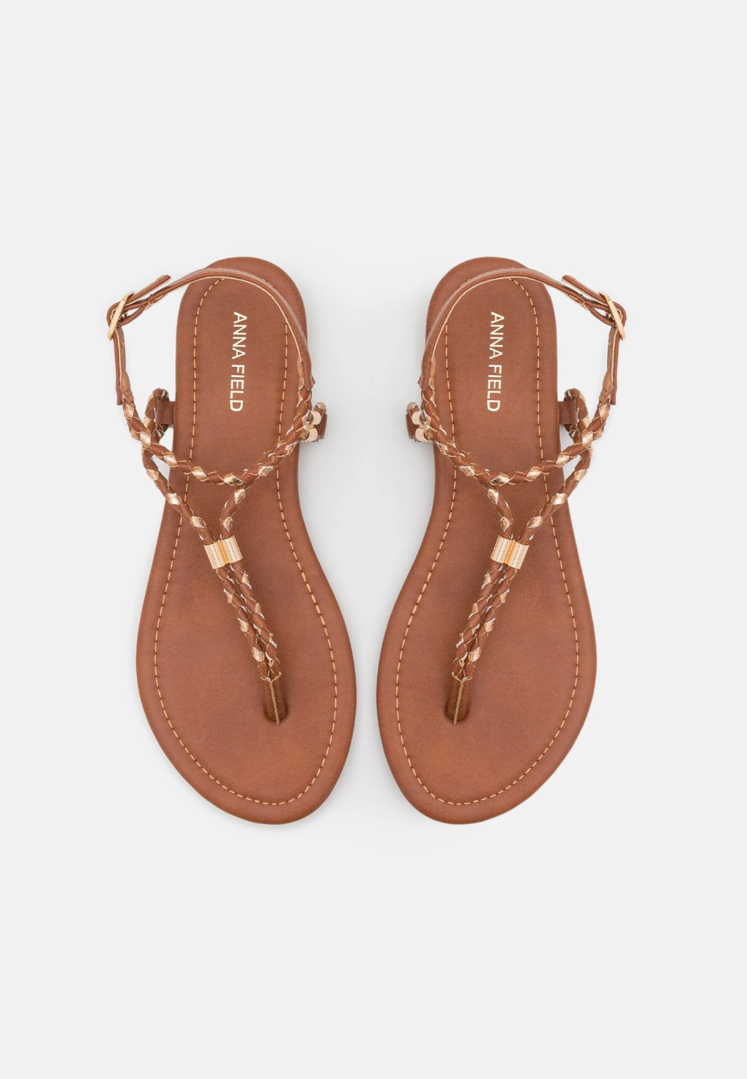 Anna Field Teensandalen - Cognac/Gold 8 Anna Field Teensandalen - Cognac/Gold - Afbeelding 6