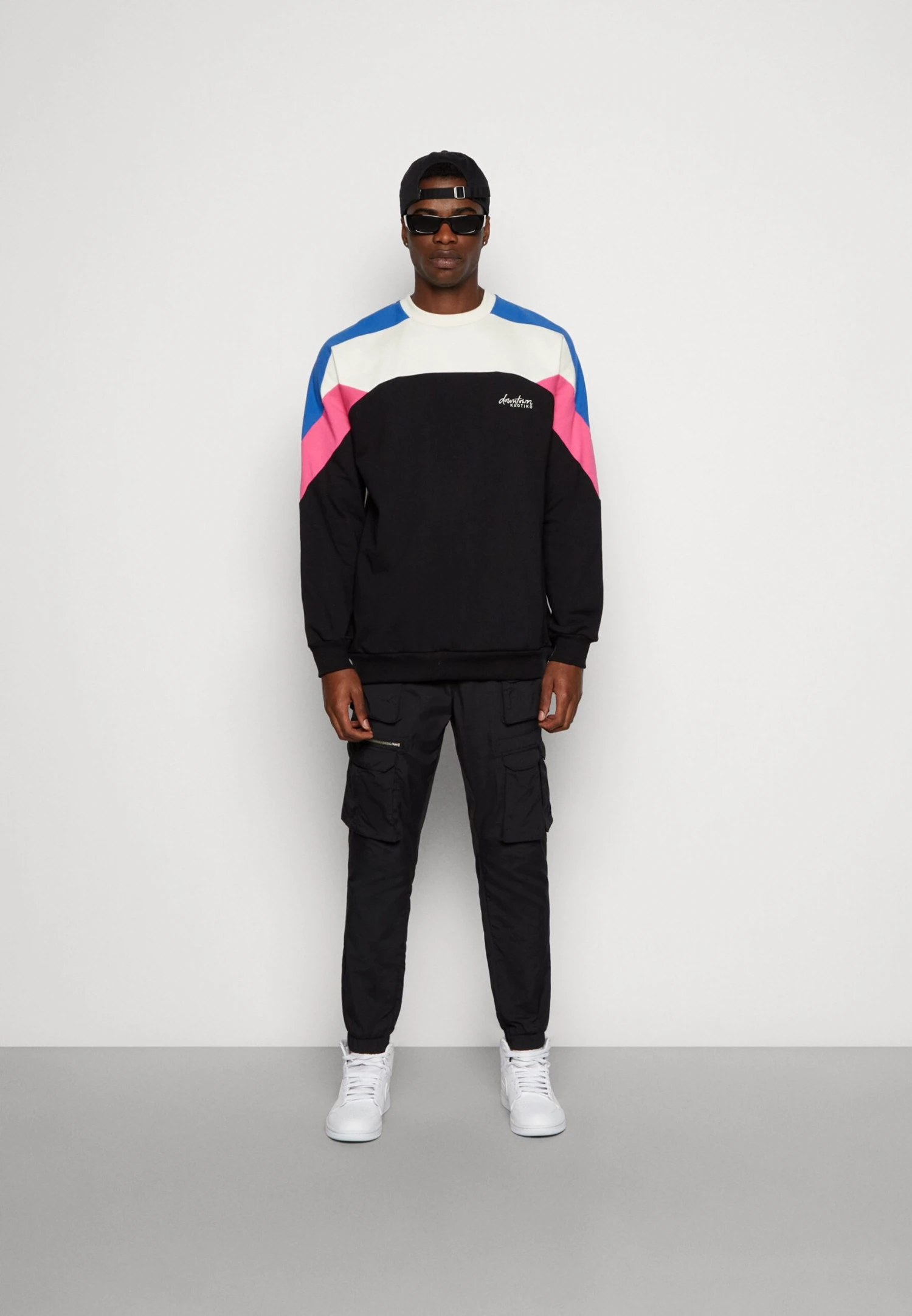 Kaotiko Crew Dru Unisex - Sweater - Ivory/Black/Royal/Fuxia 4 Kaotiko Crew Dru Unisex - Sweater - Ivory/Black/Royal/Fuxia - Afbeelding 2