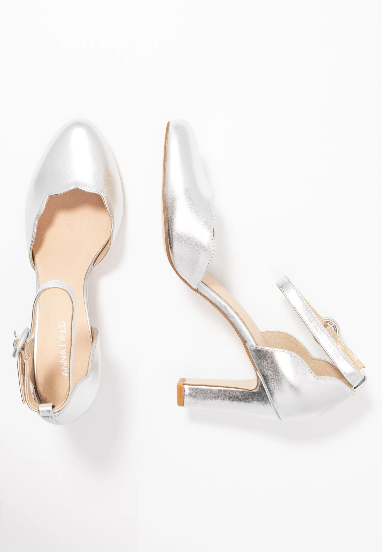 Anna Field Leather Pumps - Hoge Hakken - Silver 6 Anna Field Leather Pumps - Hoge Hakken - Silver - Afbeelding 4