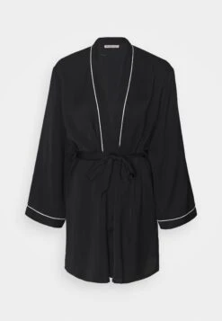 Anna Field Amanda Satin Dressing Gown - Badjas - Black -Anna Field Winkel 8d83c445099f4342aabc07d1ce2caede