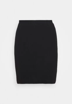 Even&Odd Basic Mini Ribbed Skirt - Kokerrok - Black -Anna Field Winkel 9e955763a1e04d8493b30d183c7933c6