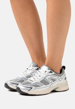 Even&Odd Comfort - Sneakers Laag - White/Silver/Dark Blue