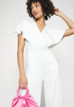 Wedding Betty V Neck Wrap - Jumpsuit - White -Anna Field Winkel b2be8dc283c04e949a194b3f609b96e3