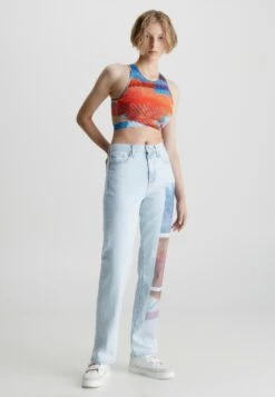 Calvin Klein Jeans High Rise Printed - Straight Leg Jeans - Denim Light -Anna Field Winkel c53fdbe435194f979cd9e67c93dae2fd