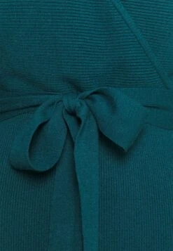 Anna Field Wrap V Ausschnitt Mini Strickkleid Mit Gürtel - Etui-Jurk - Deep Teal -Anna Field Winkel ce53a6620ca046b6a27233a971b7b11b