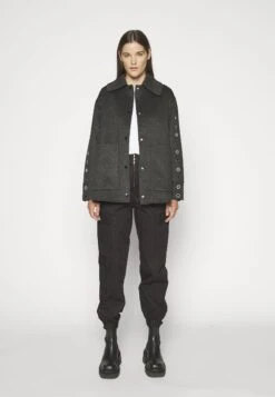 Sandro Oversize Double Face Coat With Eyelet - Halflange Jas - Gris Foncé -Anna Field Winkel d1788a61fcc14b19a7e93c77ce13ac00