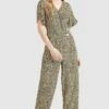 Khujo Borgia - Jumpsuit - Schwarz-Gelb Geblümt -Anna Field Winkel e7802884b85d4ce78d9d1bdd6bf06f07