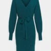 Anna Field Wrap V Ausschnitt Mini Strickkleid Mit Gürtel - Etui-Jurk - Deep Teal -Anna Field Winkel e8c1bdc054594d3a8e48661b797e174b