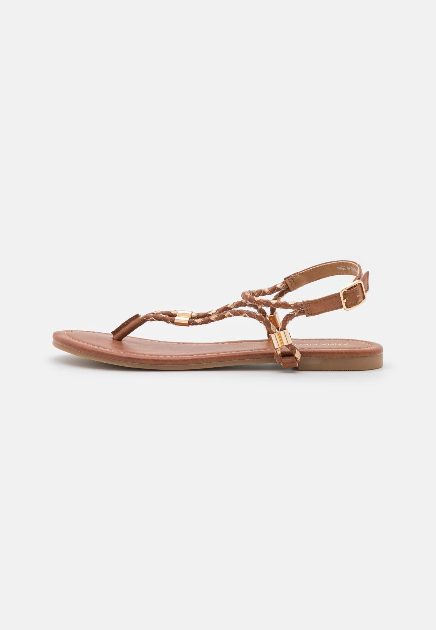 Anna Field Teensandalen - Cognac/Gold 4 Anna Field Teensandalen - Cognac/Gold - Afbeelding 2