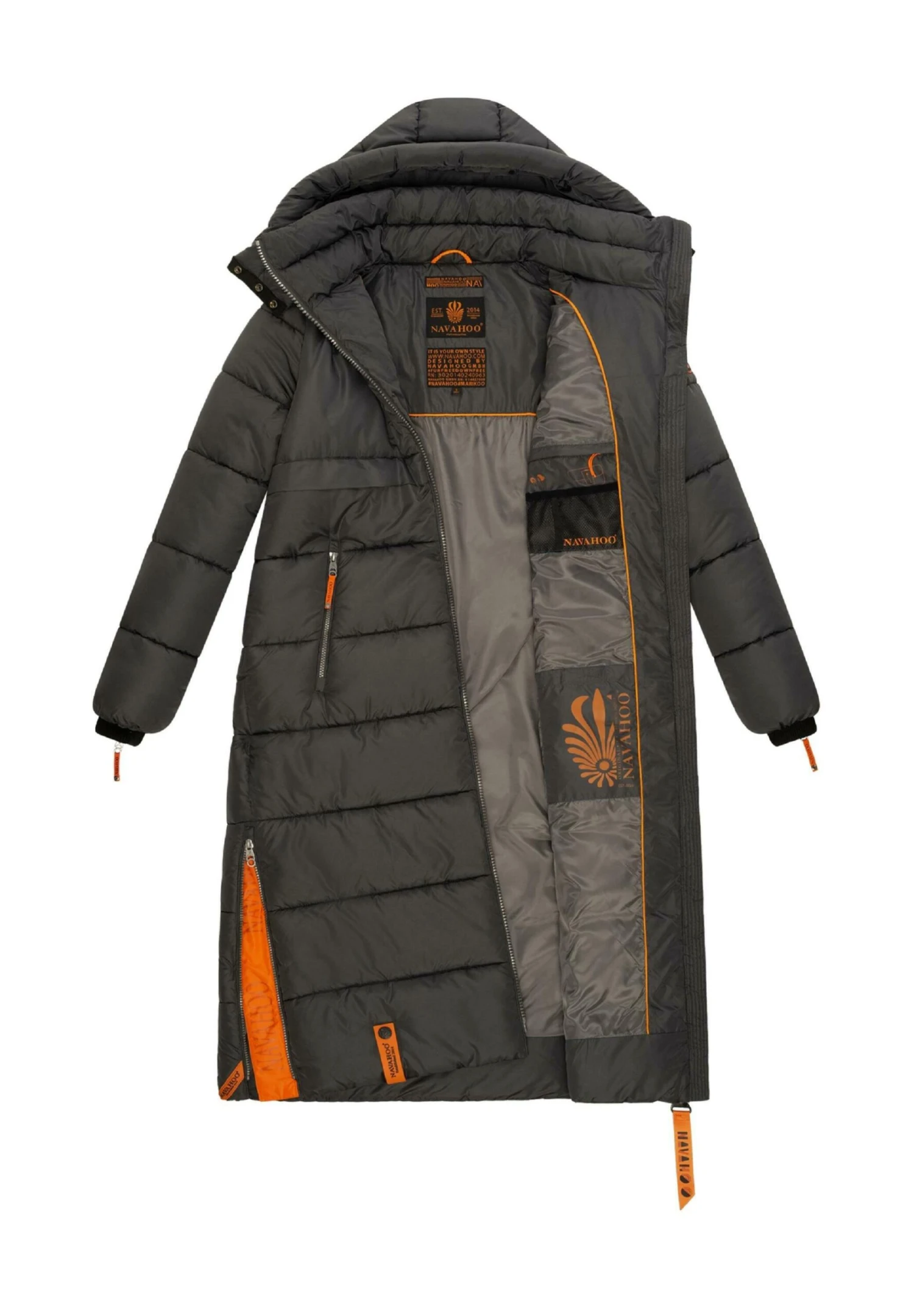 Navahoo Kristallblume - Winterjas - Dark Grey 6 Navahoo Kristallblume - Winterjas - Dark Grey - Afbeelding 4